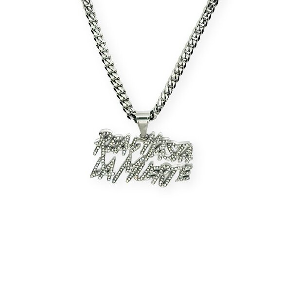 14k Gold Plated 'Real Hasta La Muerte' Pendant, 24 inches Cuban Necklace 24" - Picture 4 of 8